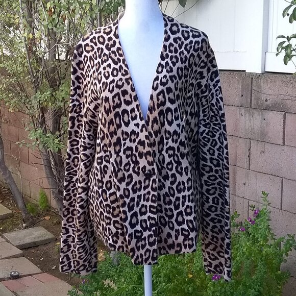 Chico's Cardigan Sweater Women's Animal Print High Quality size 3=XL - Picture 7 of 8